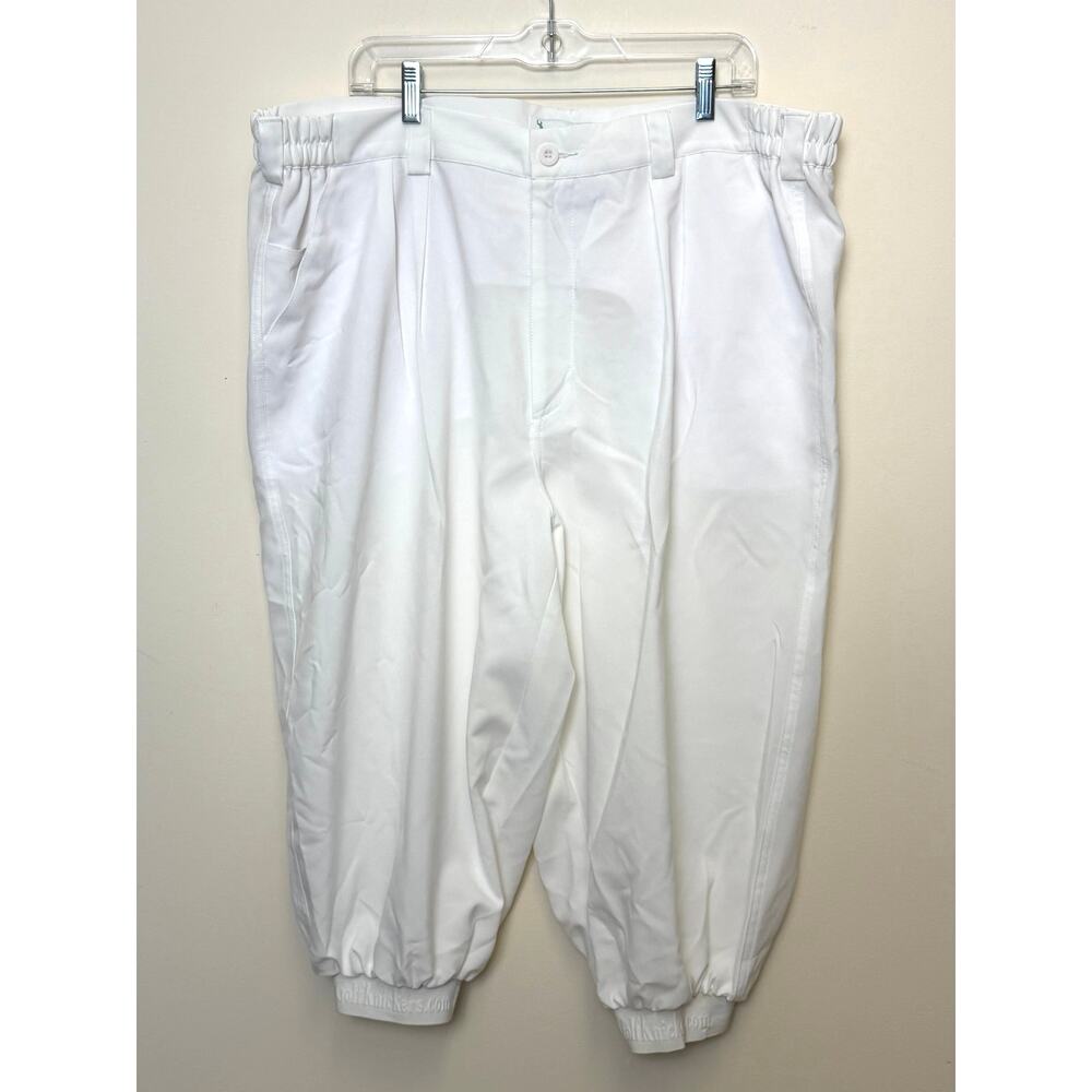 GolfKinckers Par 3 White Microfiber Golf Knickers 44 NWT